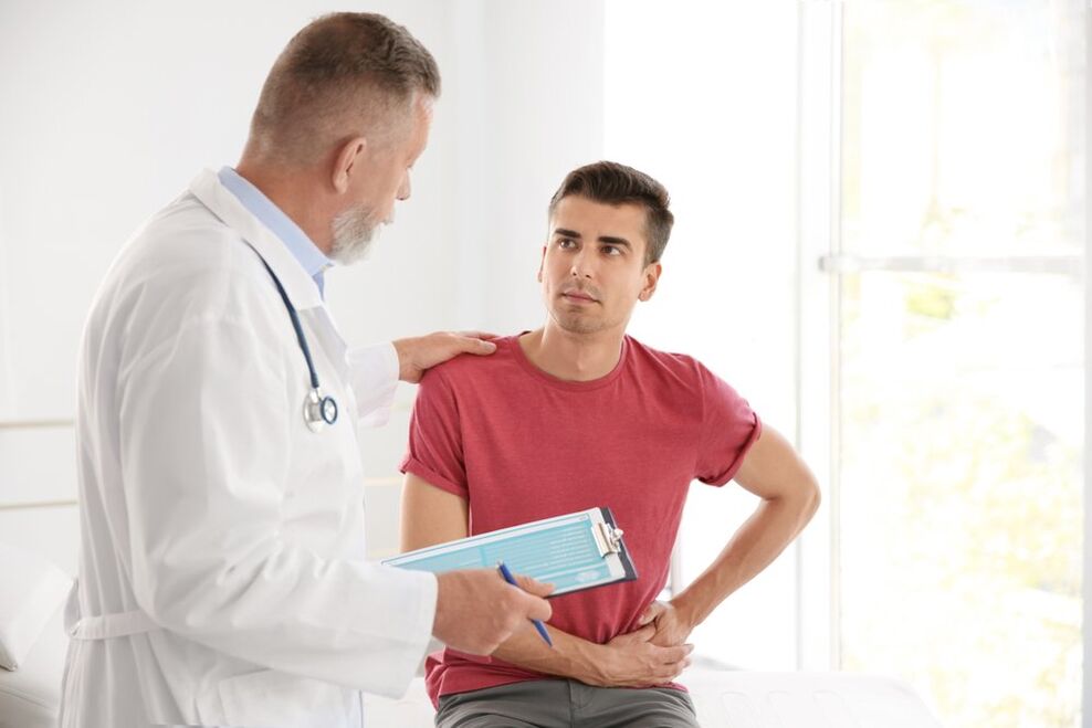 doctor's consultation with prostatitis